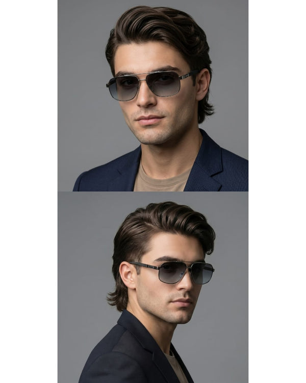 2194 CINDER FROST HD Polarized Sunglasses for Men - UV400 Protection, Stainless Steel Frame