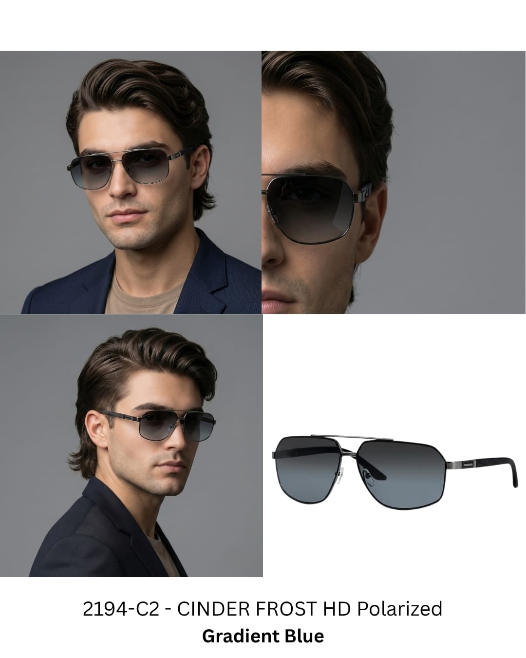 2194 CINDER FROST HD Polarized Sunglasses for Men - UV400 Protection, Stainless Steel Frame — Sunglasses for Men | THE MEN THING