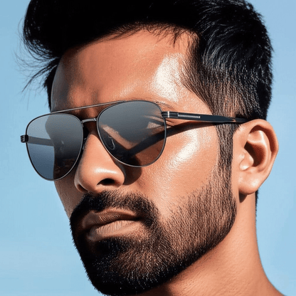 THE MEN THING Sunglasses 2195 KINETIC LUXE HD Polarized Sunglasses for Men - UV400 Protection, Stainless Steel Frame