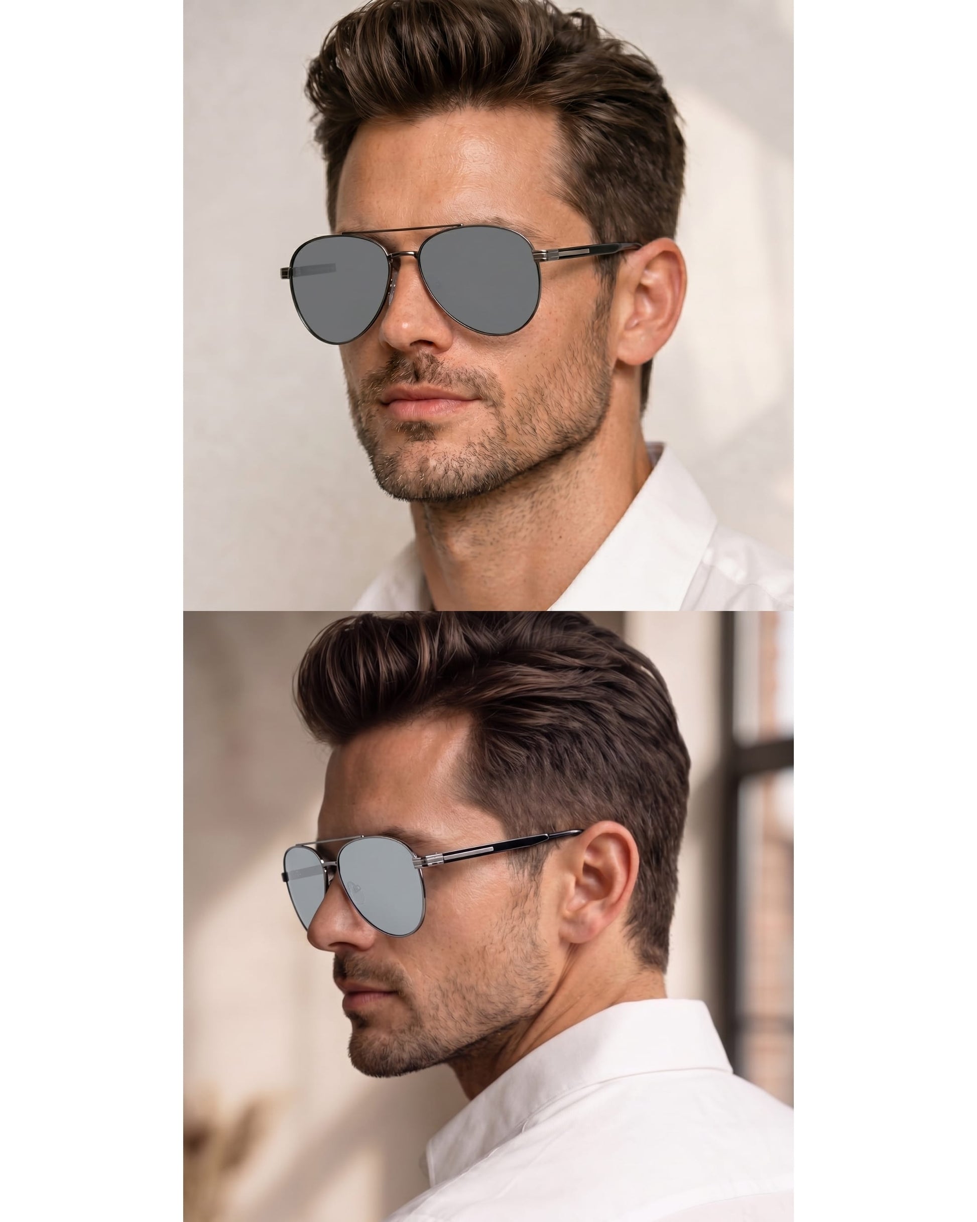 2195 KINETIC LUXE HD Polarized Sunglasses for Men - UV400 Protection, Stainless Steel Frame — Sunglasses for Men | THE MEN THING