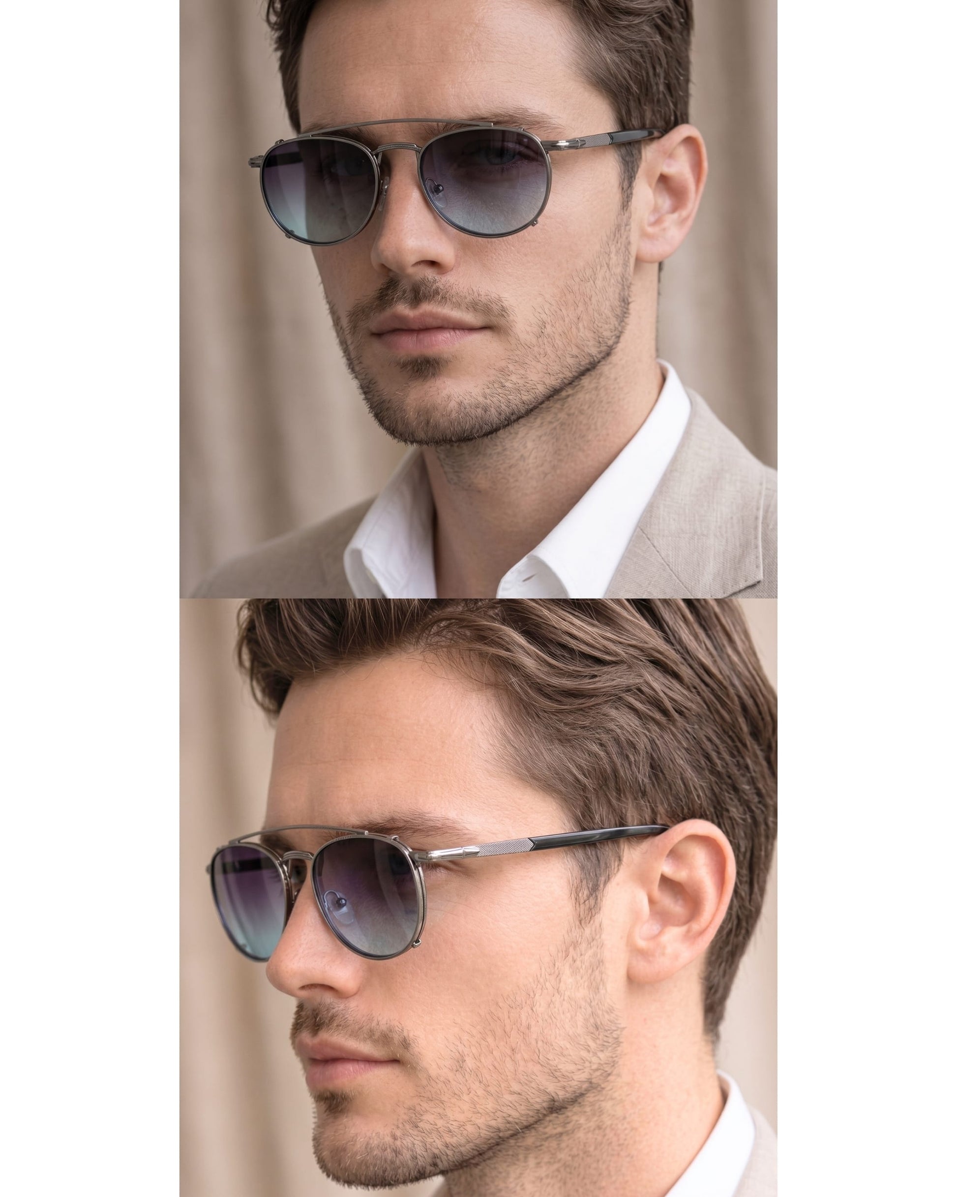 THE MEN THING Sunglasses 2196 REGENT SHADOW HD Polarized Sunglasses for Men - UV400 Protection, Stainless Steel Frame