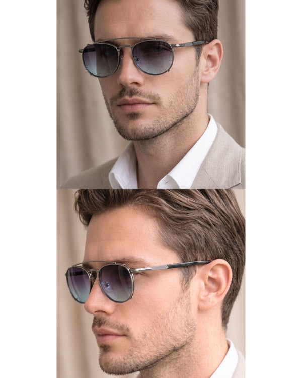 2196 REGENT SHADOW HD Polarized Sunglasses for Men - UV400 Protection, Stainless Steel Frame
