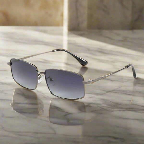3295 - OBLIVION EDGE- HD Polarised Sunglasses for Men - UV400 Protection, Stainless Steel Frame - Gradient Smoke