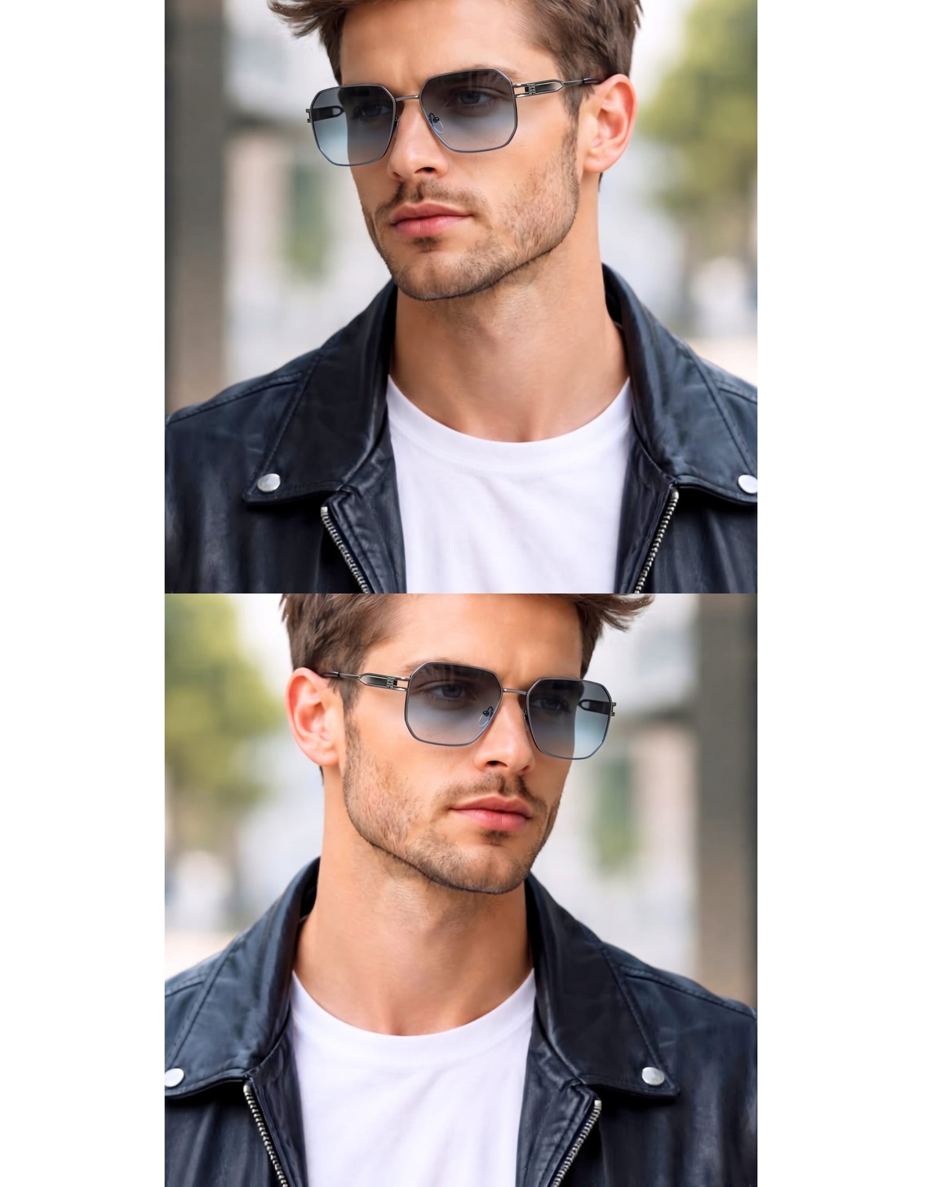 THE MEN THING Sunglasses 33155 - GRAPHITE LUXE - HD Polarised Sunglasses for Men - UV400 Protection, Stainless Steel Frame