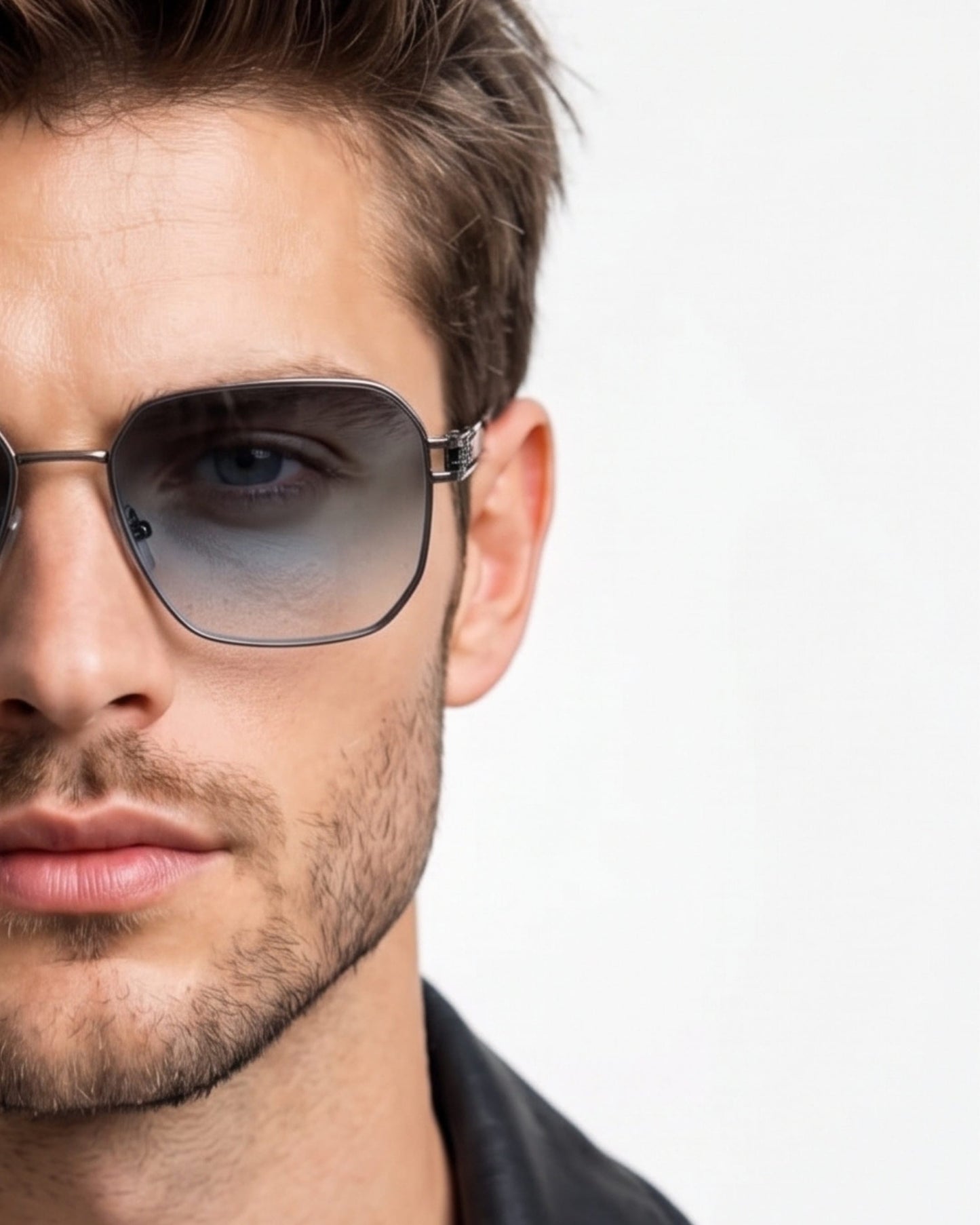 THE MEN THING Sunglasses 33155 - GRAPHITE LUXE - HD Polarised Sunglasses for Men - UV400 Protection, Stainless Steel Frame