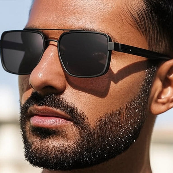 S15106 BOLD MERIDIAN HD Polarized Sunglasses for Men - UV400 Protection, Stainless Steel Frame