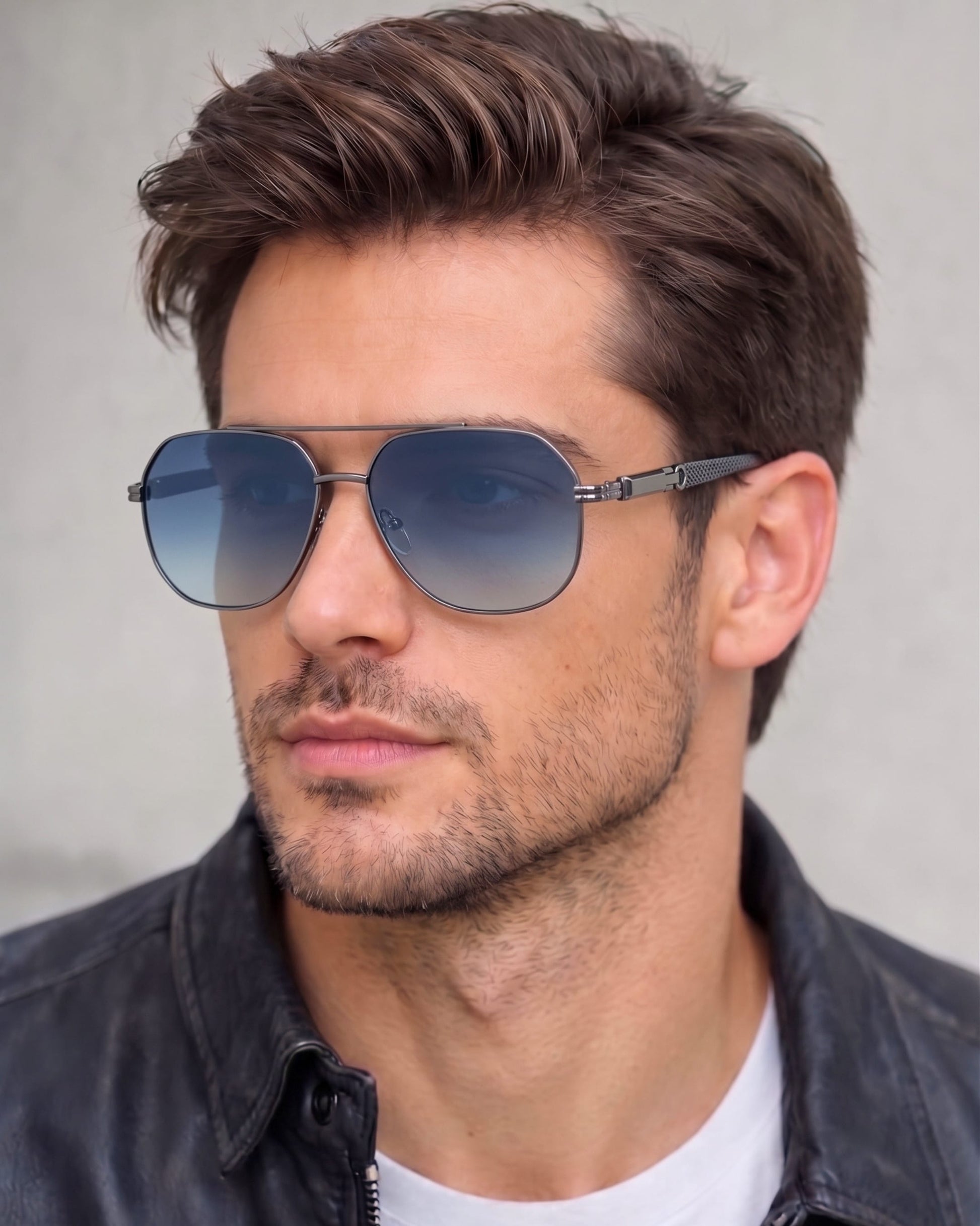 2150 TITAN EDGE - Aviator Style - HD Polarised Sunglasses for Men - UV400 Protection, Stainless Steel Frame — Sunglasses for Men | THE MEN THING