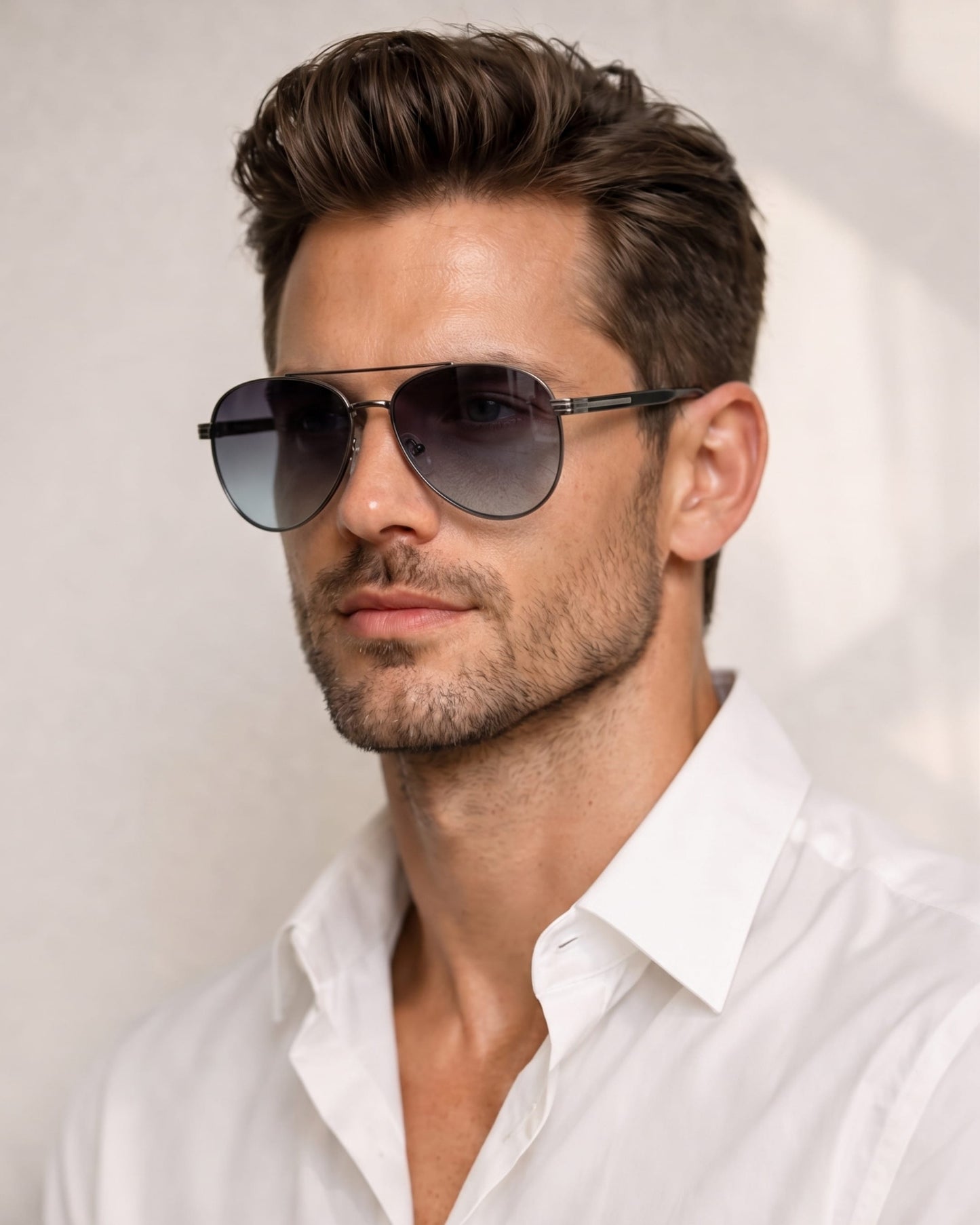 THE MEN THING Sunglasses Gradient Blue Gunmetal 2195 KINETIC LUXE HD Polarized Sunglasses for Men - UV400 Protection, Stainless Steel Frame