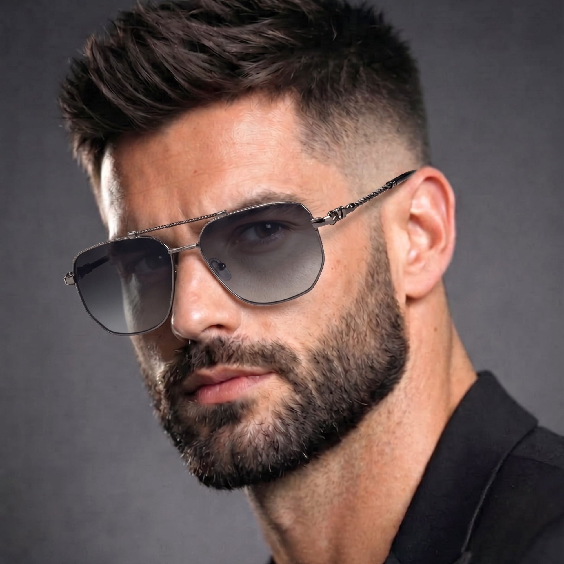 2163 ELITE VISION - Navigator Style - HD Polarised Sunglasses for Men - UV400 Protection, Stainless Steel Frame — Sunglasses for Men | THE MEN THING