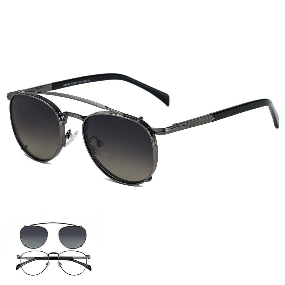 THE MEN THING Sunglasses Gradient Grey Green 2196 REGENT SHADOW HD Polarized Sunglasses for Men - UV400 Protection, Stainless Steel Frame