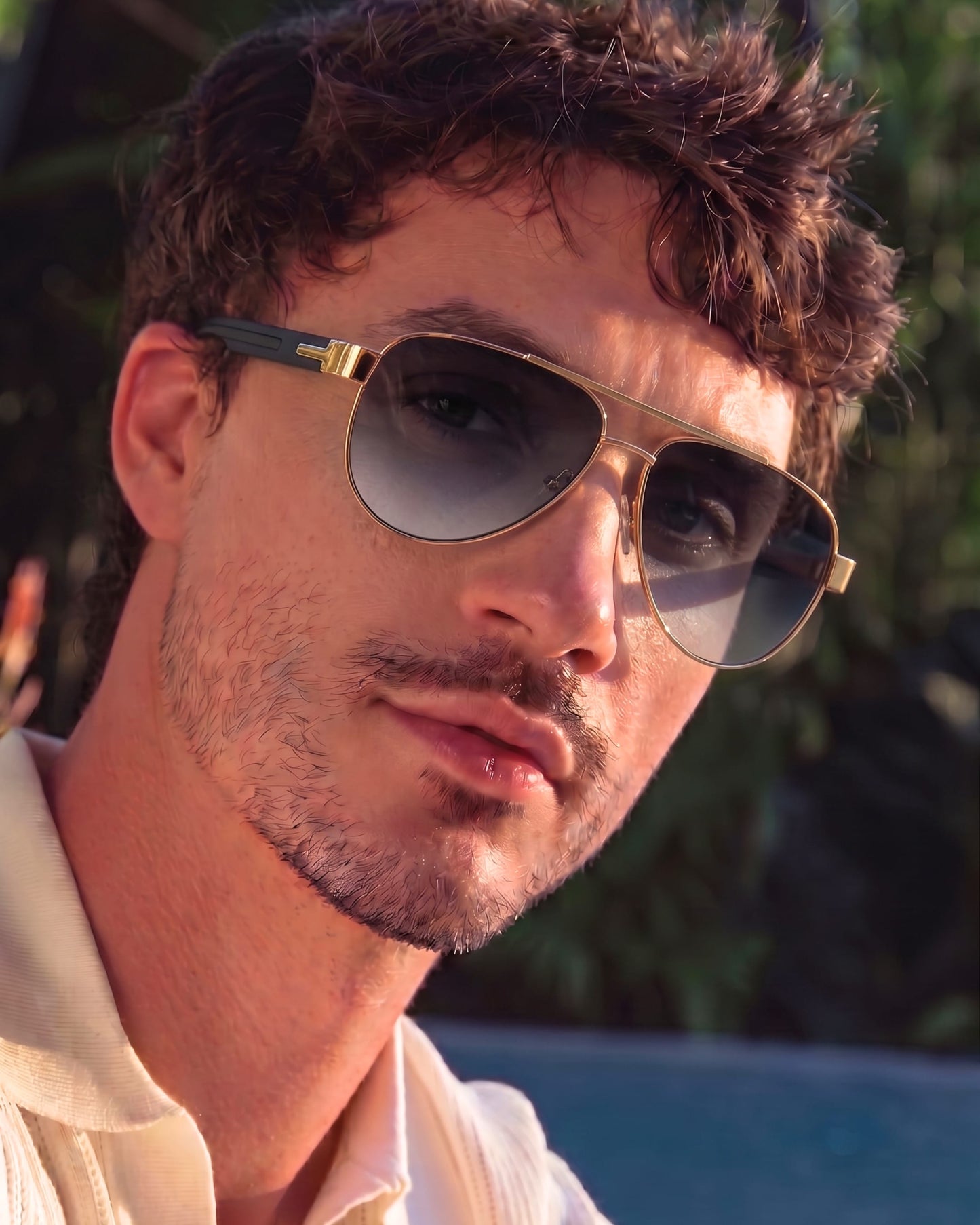 THE MEN THING Sunglasses Gradient Grey S15105 MIRAGE GLARE HD Polarized Sunglasses for Men - UV400 Protection, Stainless Steel Frame