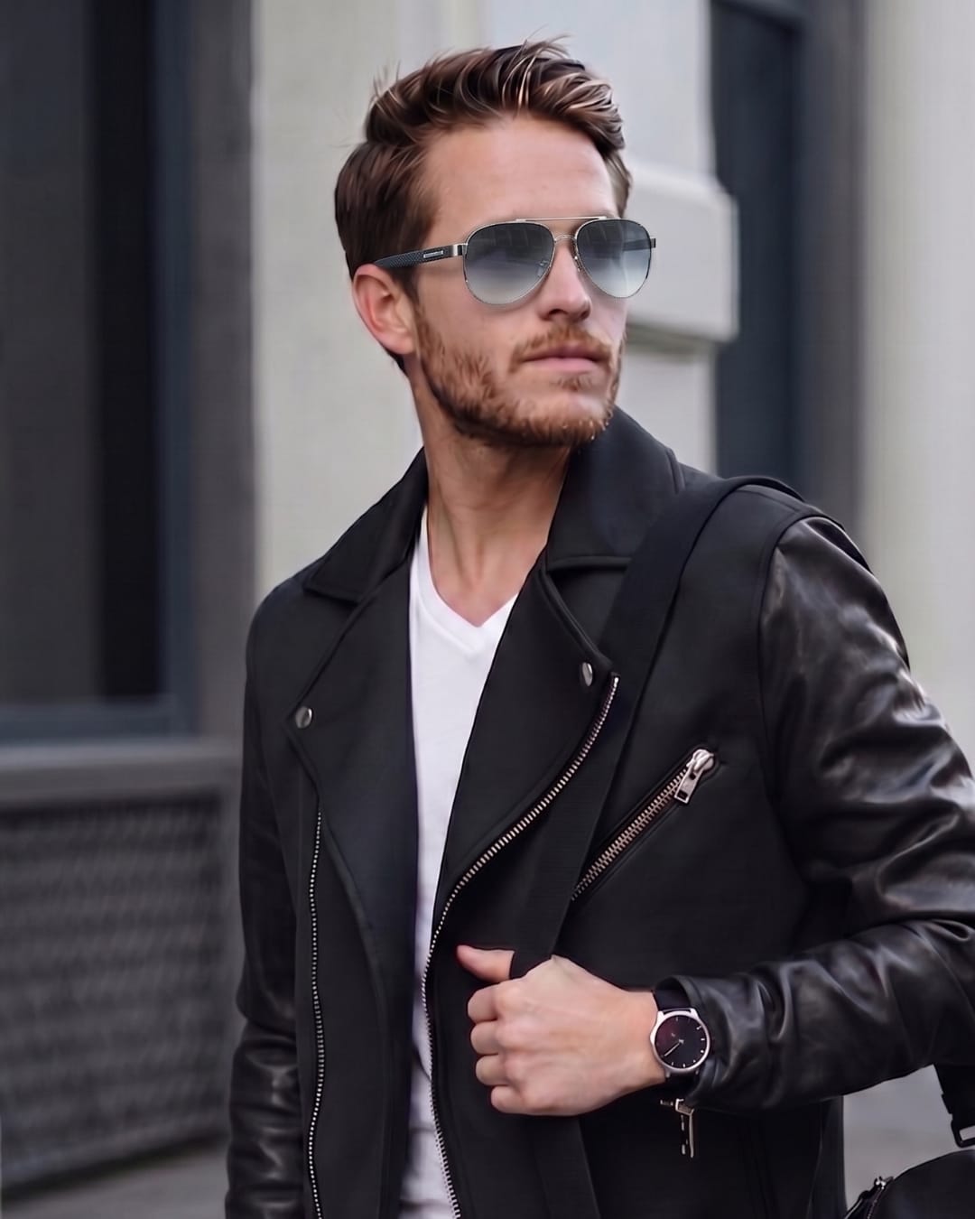 THE MEN THING Sunglasses Gradient Smoke 2173 STEALTH PILOT  -  Aviator Style - HD Polarised Sunglasses for Men - UV400 Protection, Stainless Steel Frame