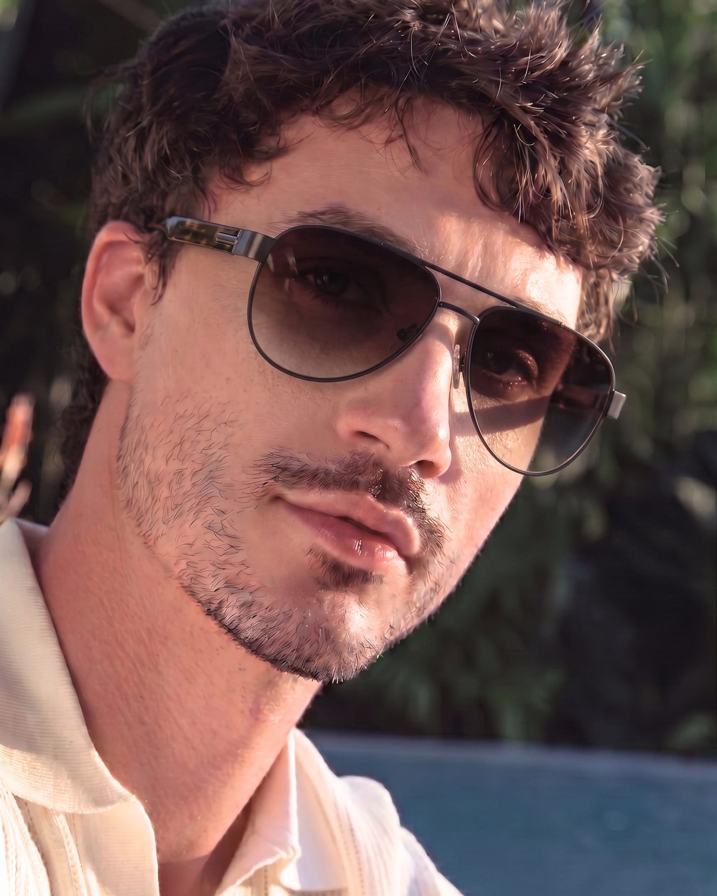 THE MEN THING Sunglasses Gradient Tea S15105 MIRAGE GLARE HD Polarized Sunglasses for Men - UV400 Protection, Stainless Steel Frame