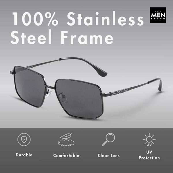 J3292 - OBLIVION SHADE - HD Polarised Sunglasses for Men - UV400 Protection, Stainless Steel Frame - Gradient Tinted