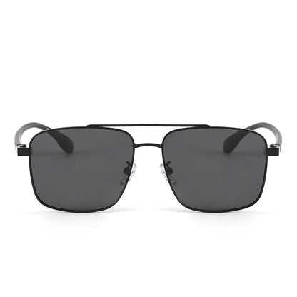 THE MEN THING Sunglasses J3293 - GLACIER LUXE - HD Polarised Sunglasses for Men - UV400 Protection, Stainless Steel Frame - Black Lenses