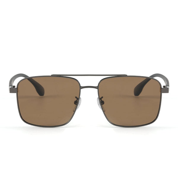 J3293 - GLACIER LUXE - HD Polarised Sunglasses for Men - UV400 Protection, Stainless Steel Frame - Tea Lenses