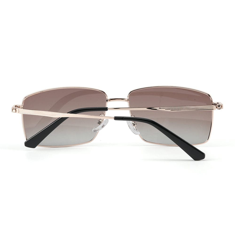 THE MEN THING Sunglasses J3298 - OBSIDIAN LUXE - HD Polarised Sunglasses for Men - UV400 Protection, Stainless Steel Frame - Gradient Brown Lenses