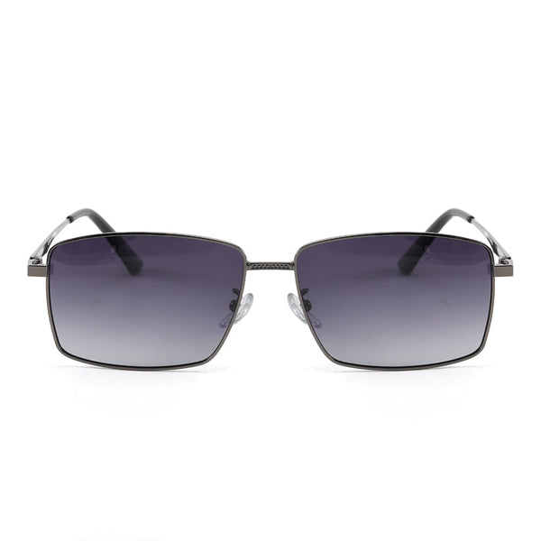 J3298 - OBSIDIAN LUXE - HD Polarised Sunglasses for Men - UV400 Protection, Stainless Steel Frame - Gradient Grey Lenses