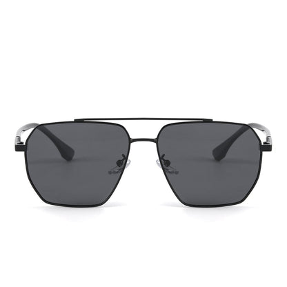 THE MEN THING Sunglasses J3337- SPECTRA NOIR- HD Polarised Sunglasses for Men - UV400 Protection, Stainless Steel Frame - Black Frame with Black Lens