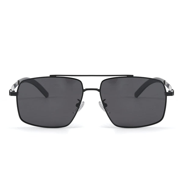 J3348 - VORTEX SHADE - HD Polarised Sunglasses for Men - UV400 Protection, Stainless Steel Frame - Black Frame with Black Lens