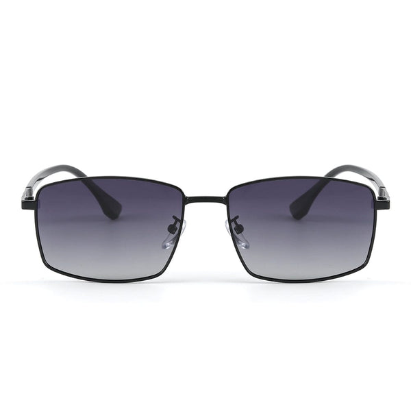 J3351 - MISTY NOIR - HD Polarised Sunglasses for Men - UV400 Protection, Stainless Steel Frame - Black Frame with Gradient Lens