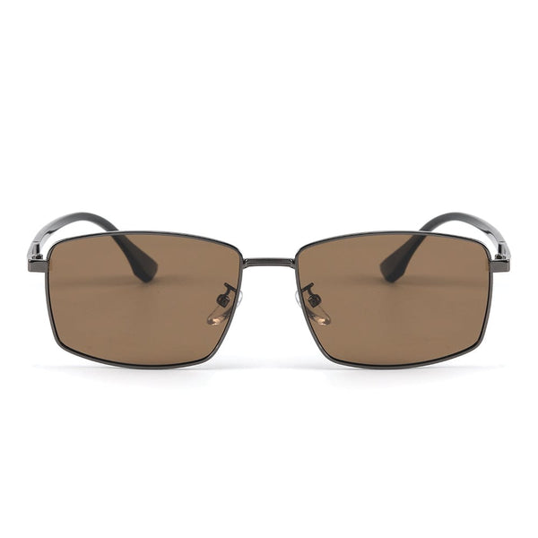 J3351 - MISTY NOIR - HD Polarised Sunglasses for Men - UV400 Protection, Stainless Steel Frame - Gunmetal Frame with Brown Lens