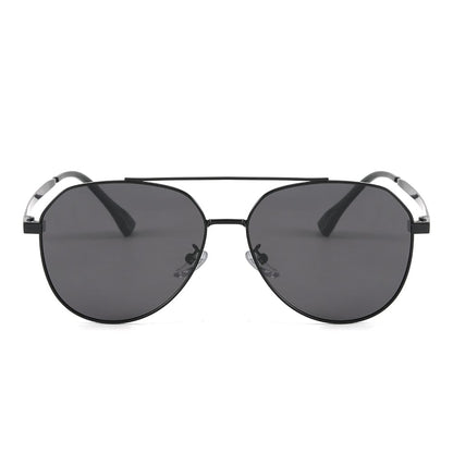 THE MEN THING Sunglasses J3352 - AETHER VISION - HD Polarised Sunglasses for Men - UV400 Protection, Stainless Steel Frame - Black Frame with Black Lens
