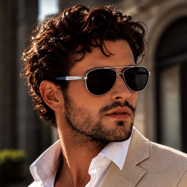 S15101 AURIX SHADES HD Polarized Sunglasses for Men - UV400 Protection, Stainless Steel Frame
