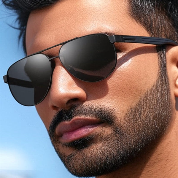 S15105 MIRAGE GLARE HD Polarized Sunglasses for Men - UV400 Protection, Stainless Steel Frame