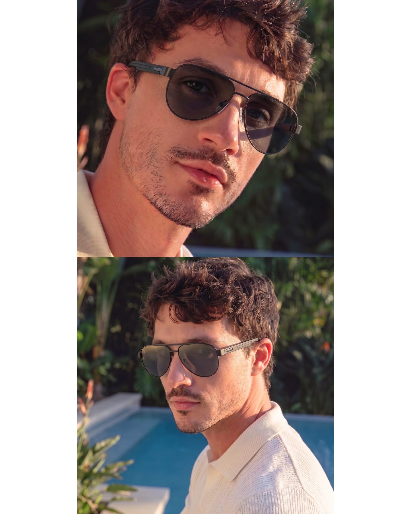 THE MEN THING Sunglasses S15105 MIRAGE GLARE HD Polarized Sunglasses for Men - UV400 Protection, Stainless Steel Frame