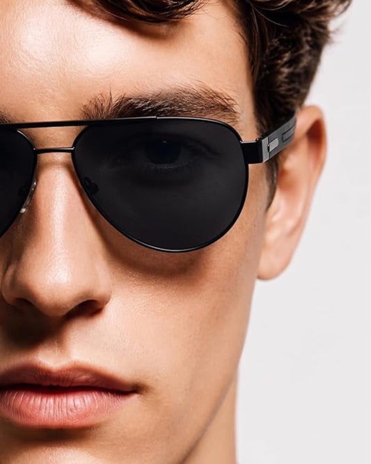 THE MEN THING Sunglasses S15105 MIRAGE GLARE HD Polarized Sunglasses for Men - UV400 Protection, Stainless Steel Frame