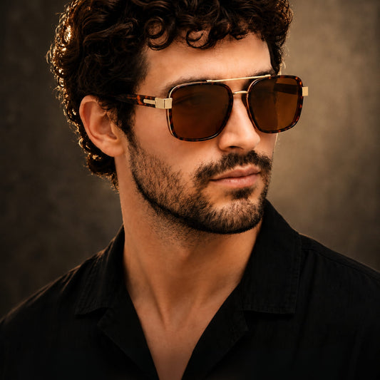THE MEN THING Sunglasses S15106 BOLD MERIDIAN HD Polarized Sunglasses for Men - UV400 Protection, Stainless Steel Frame