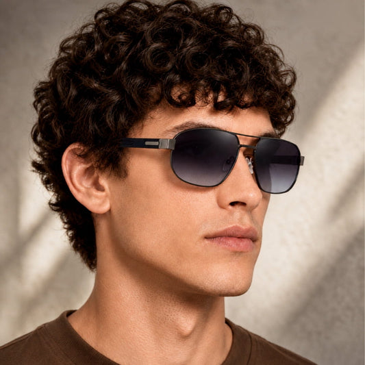 THE MEN THING Sunglasses S15107 TACTICAL EDGE HD Polarized Sunglasses for Men - UV400 Protection, Stainless Steel Frame