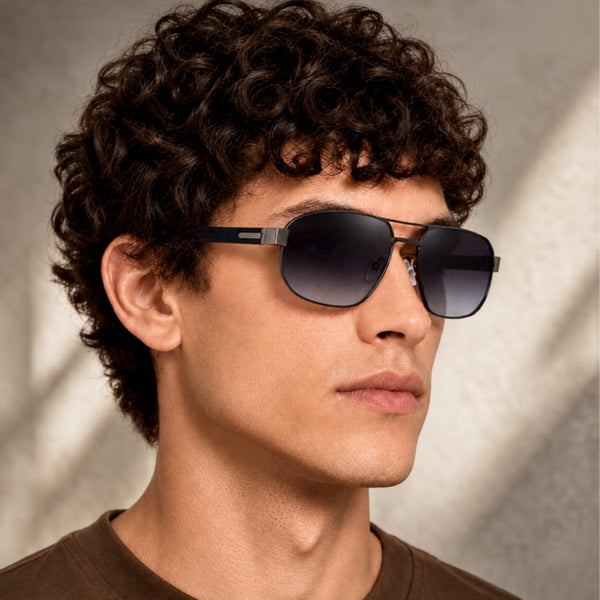 S15107 TACTICAL EDGE HD Polarized Sunglasses for Men - UV400 Protection, Stainless Steel Frame