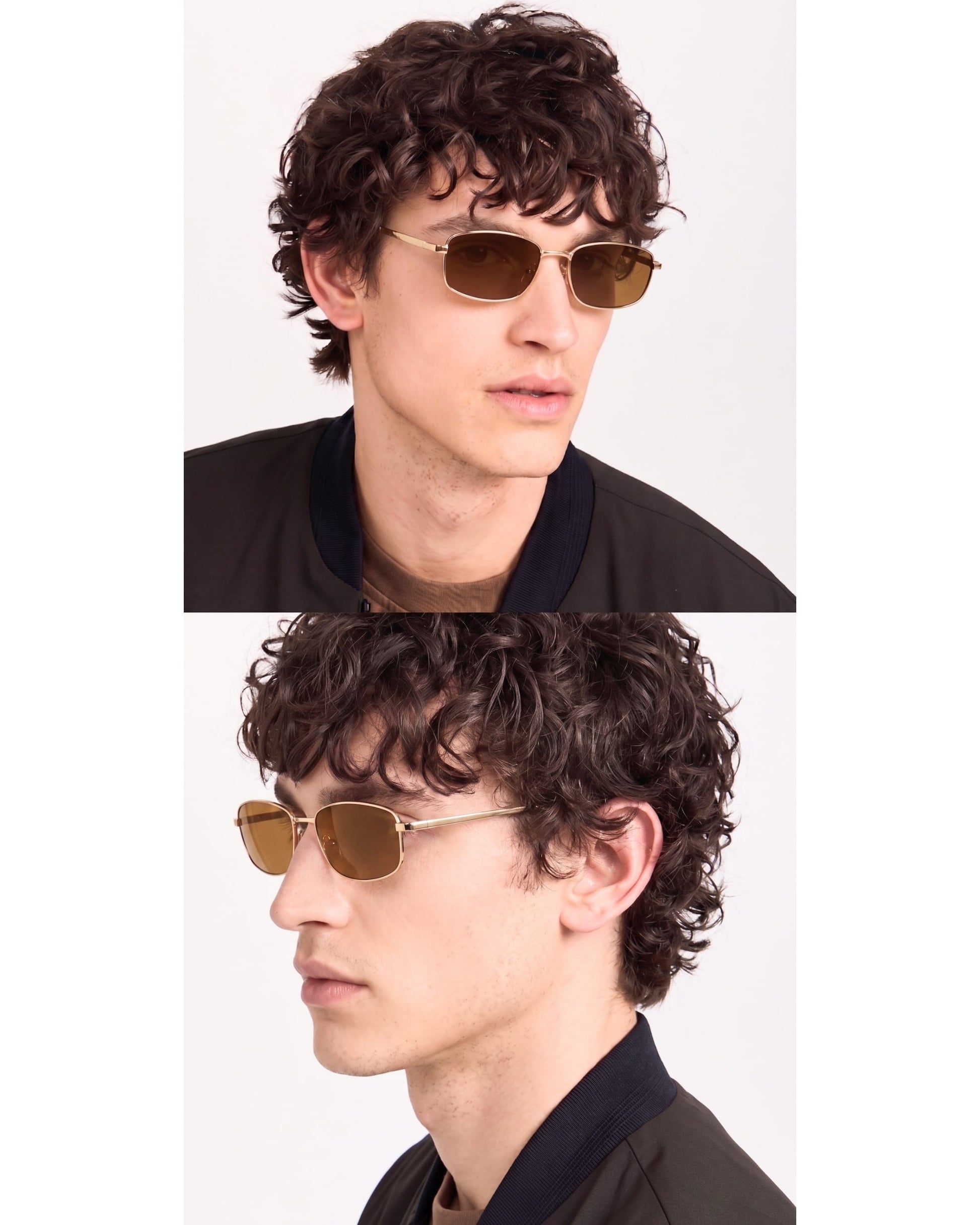 THE MEN THING Sunglasses S15108 GRIDLINE SERIES HD Polarized Sunglasses for Men - UV400 Protection, Stainless Steel Frame