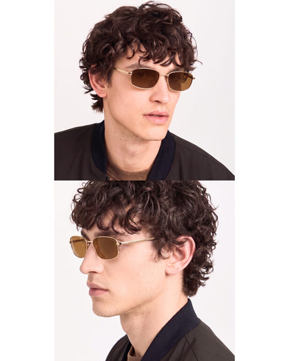 THE MEN THING Sunglasses S15108 GRIDLINE SERIES HD Polarized Sunglasses for Men - UV400 Protection, Stainless Steel Frame