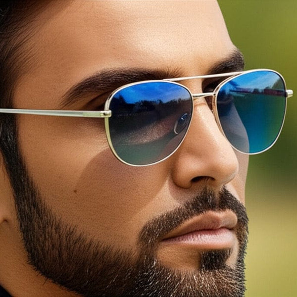 S15110 BRONZE WHIRL HD Polarized Sunglasses for Men - UV400 Protection, Stainless Steel Frame