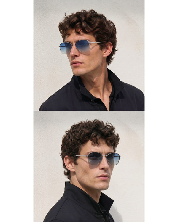 S15110 BRONZE WHIRL HD Polarized Sunglasses for Men - UV400 Protection, Stainless Steel Frame