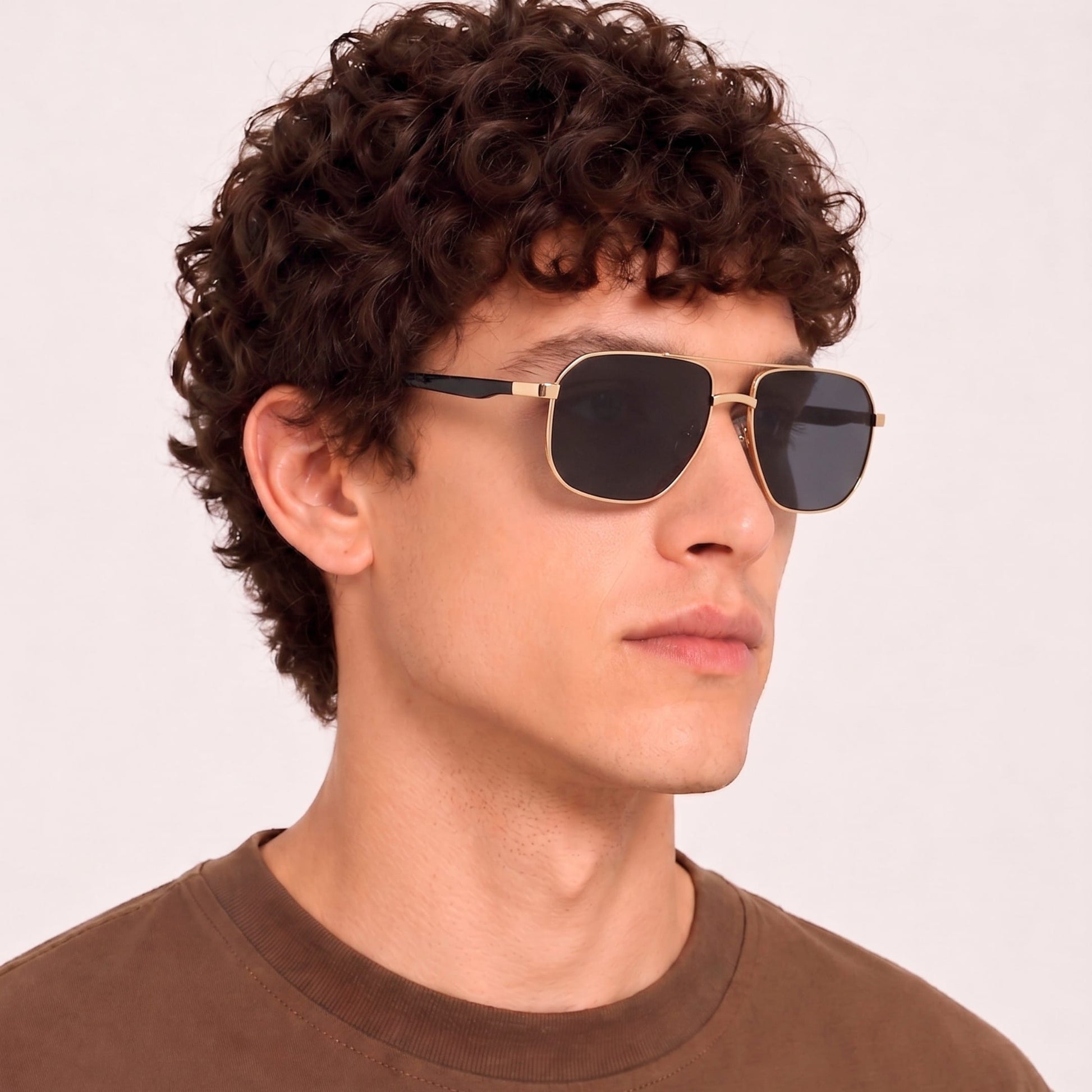 2174 ECLIPSE EDGE - Square Aviator Style - HD Polarised Sunglasses for Men - UV400 Protection, Stainless Steel Frame — Sunglasses for Men | THE MEN THING