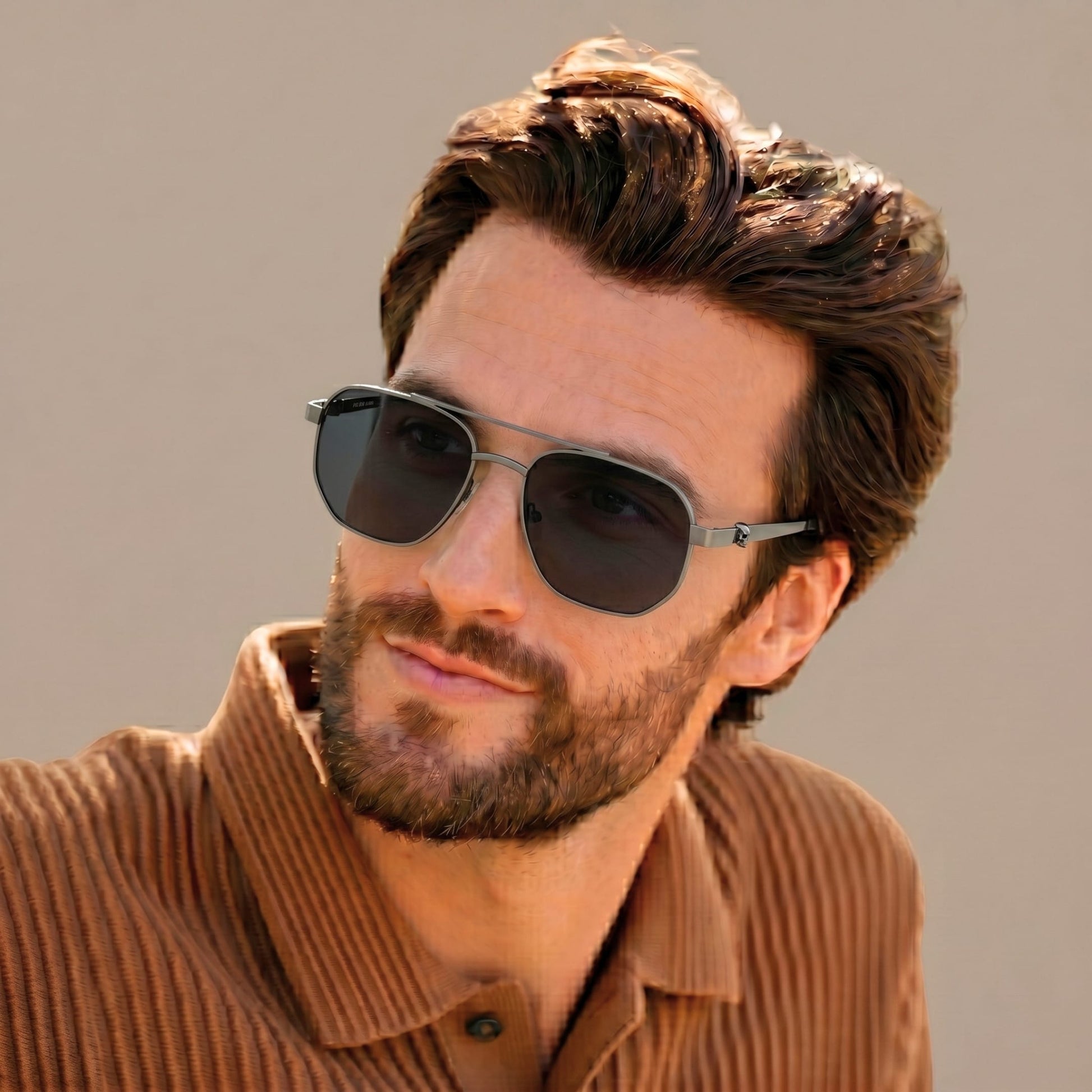 2188 FROST SPECTRA HD Polarized Sunglasses for Men - UV400 Protection, Stainless Steel Frame - THE MEN THING
