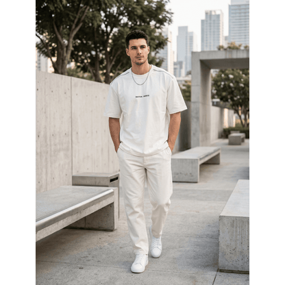 THE MEN THING T-Shirt ELVORIX CORE Oversized T-Shirt - White