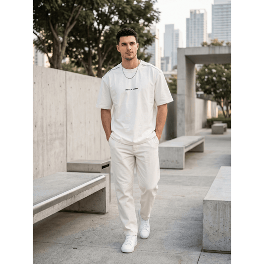 THE MEN THING T-Shirt ELVORIX CORE Oversized T-Shirt - White