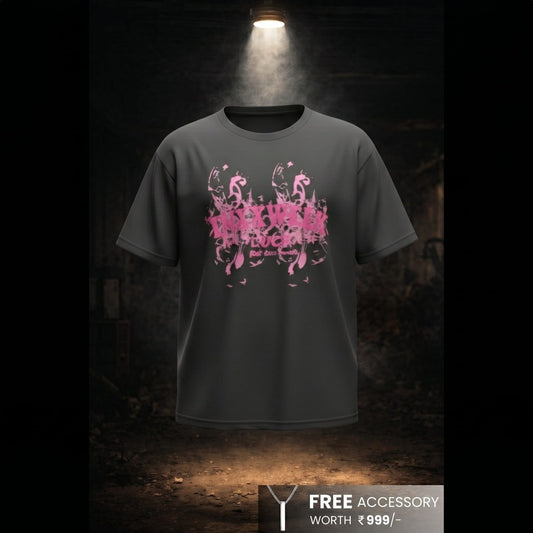 THE MEN THING T-Shirt INXX WEEK LUCK Oversized T-Shirt - Black