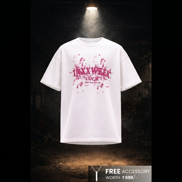 INXX WEEK LUCK Oversized T-Shirt - White