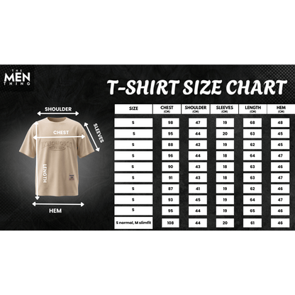 THE MEN THING T-Shirt IVORY EMBOSS Oversized T-Shirt - Beige