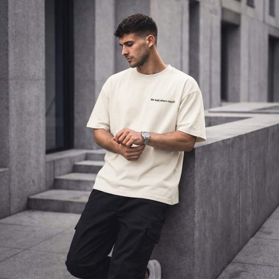 THE MEN THING T-Shirt L COPYCAT KILLER Oversized T-Shirt - White