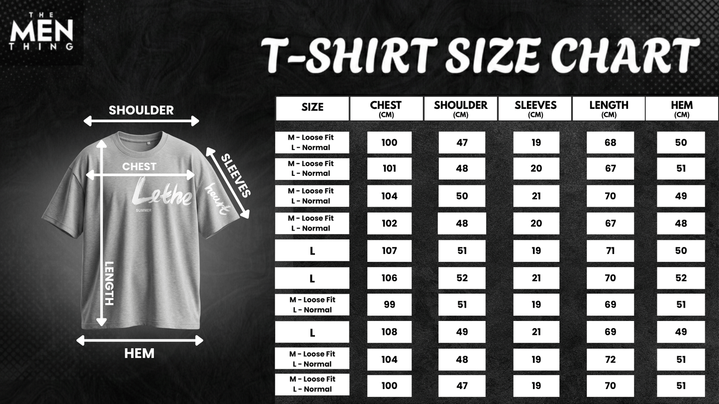 The Men Thing T-Shirt Lethe Summer Oversized T-Shirt – Melange Grey