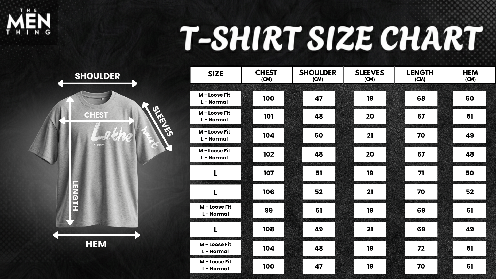 The Men Thing T-Shirt Lethe Summer Oversized T-Shirt – Melange Grey