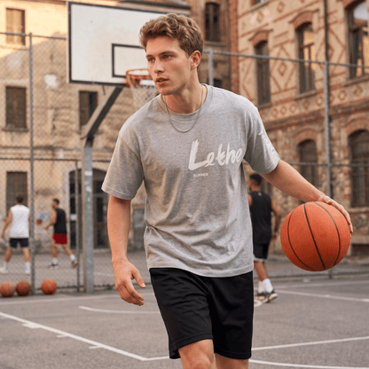 The Men Thing T-Shirt Lethe Summer Oversized T-Shirt – Melange Grey