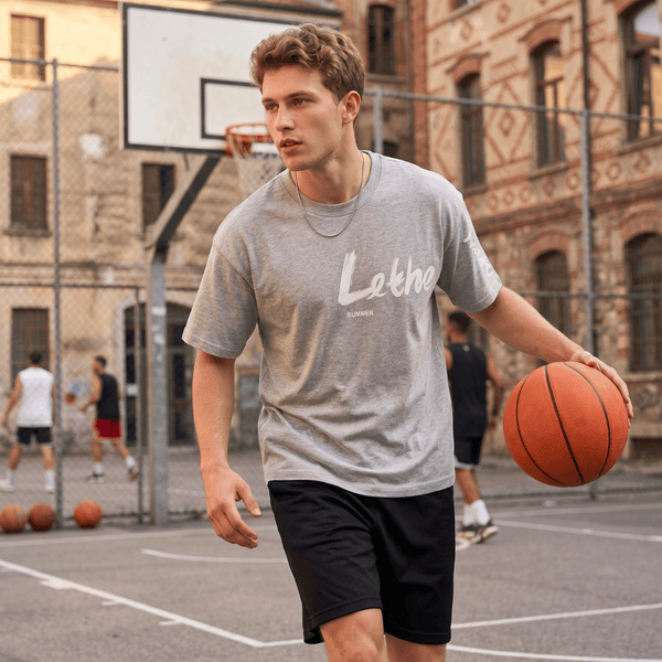 Lethe Summer Oversized T-Shirt – Melange Grey